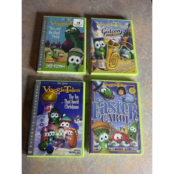 Lot of 4 DVDs- Veggie Tales Classics Musical Stories - Picture 1 of 9